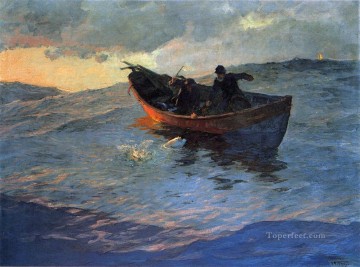  Ward Pintura - Lucha por el barco de captura Edward Henry Potthast